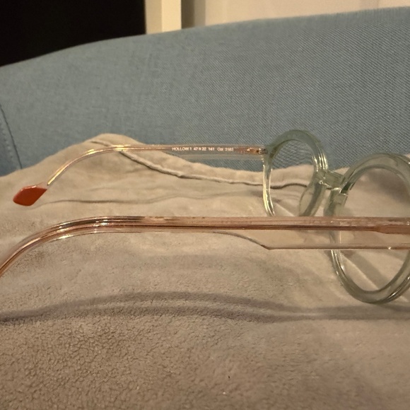 Face à Face Paris HOLLOW 1 Round Eyeglasses – Crystal Green & Blush Pink